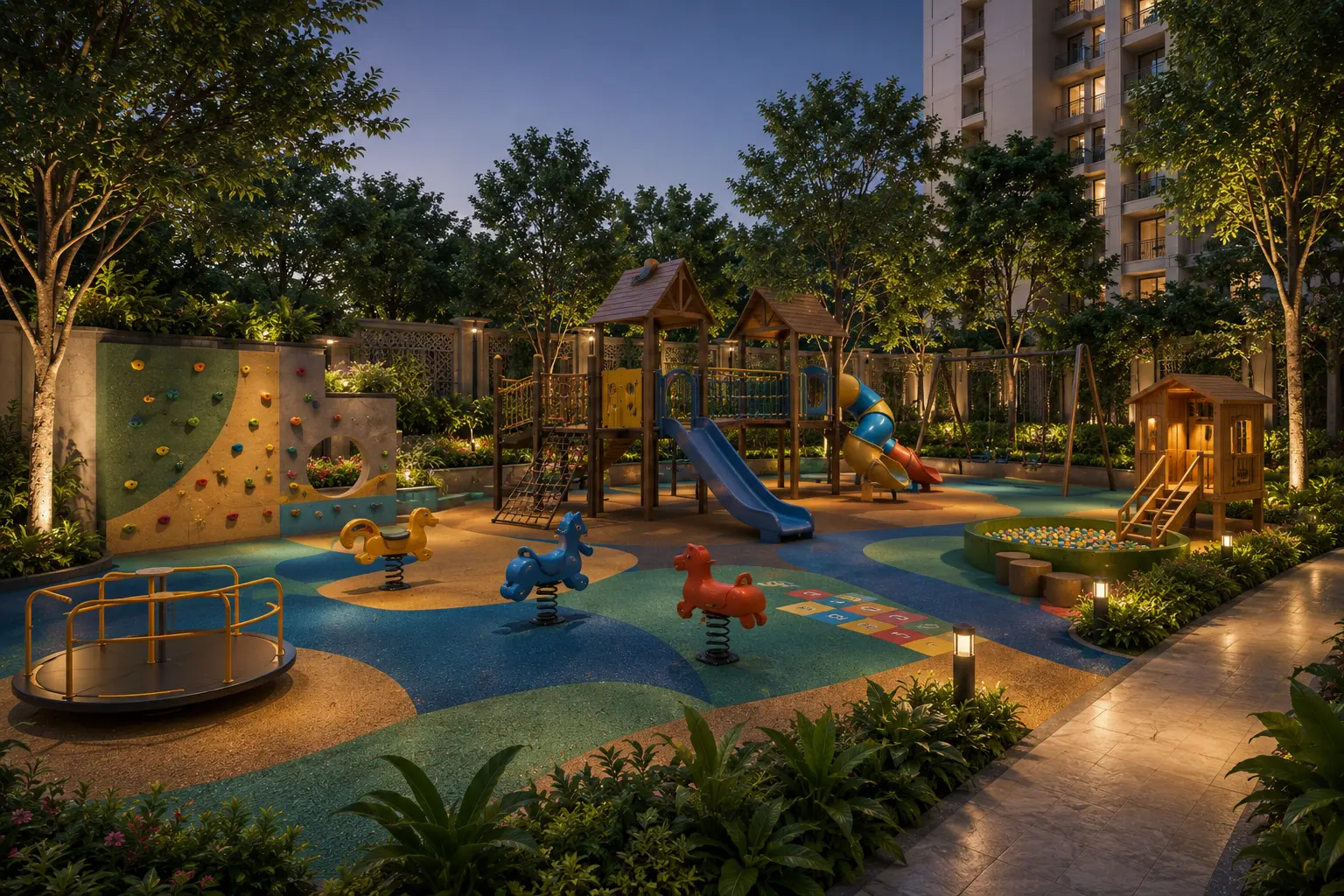 Children's play area at Godrej Regent Park, Sarjapur Road